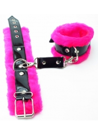 Оковы на ноги с розовым мехом BDSM Light - БДСМ Арсенал - купить с доставкой в Новомосковске