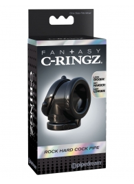 Черное эрекционное кольцо Rock Hard Cock Pipe - Pipedream - в Новомосковске купить с доставкой