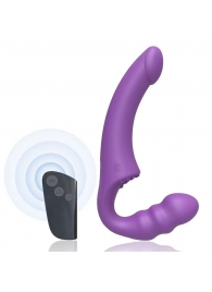 Фиолетовый безремневой страпон Straples Strap-On Dildo - Erokay - купить с доставкой в Новомосковске