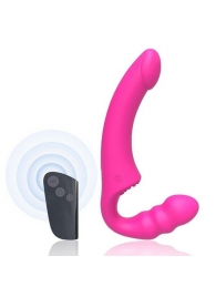 Розовый безремневой страпон Straples Strap-On Dildo - Erokay - купить с доставкой в Новомосковске
