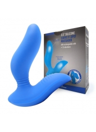 Синий вибромассажер простаты 3,5’’ Curve P-spot Massager - 12 см. - Erokay - в Новомосковске купить с доставкой