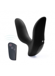 Черный вибромассажер простаты 3,5’’ Remote Control Curve P-spot Massager - 12 см. - Erokay - в Новомосковске купить с доставкой
