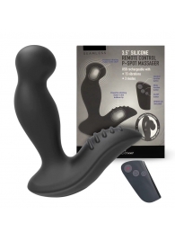 Черный вибромассажер простаты 3,5’’ Remote Control P-spot Massager - 12,5 см. - Erokay - в Новомосковске купить с доставкой
