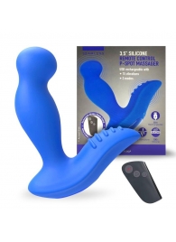 Синий вибромассажер простаты 3,5’’ Remote Control P-spot Massager - 12,5 см. - Erokay - в Новомосковске купить с доставкой