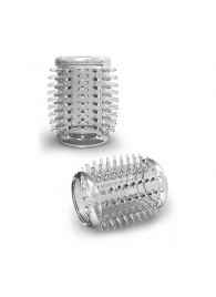 Прозрачная насадка с шипами STAY HARD COCK SLEEVE 01 CLEAR - Blush Novelties - в Новомосковске купить с доставкой