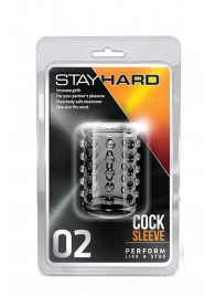 Прозрачная насадка на пенис с шишечками STAY HARD COCK SLEEVE 02 CLEAR - Blush Novelties - в Новомосковске купить с доставкой