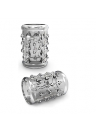 Прозрачная насадка с капельками STAY HARD COCK SLEEVE 05 CLEAR - Blush Novelties - в Новомосковске купить с доставкой