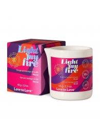Массажная свеча Light My Fire с ароматом моной - 80 мл. - Love to Love - купить с доставкой в Новомосковске