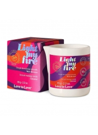 Массажная свеча Light My Fire Coconut с ароматом кокоса - 65 гр. - Love to Love - купить с доставкой в Новомосковске