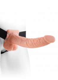 Полый страпон телесного цвета Hollow Strap-On with Balls - 24 см. - Pipedream - купить с доставкой в Новомосковске