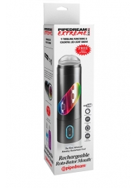 Перезаряжаемый мастурбатор-ротик Extreme Toyz Rechargeable Roto-Bator Mouth - Pipedream - в Новомосковске купить с доставкой