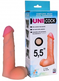 Фаллическая насадка Харнесс UNICOCK 5,5  - 17 см. - LOVETOY (А-Полимер) - купить с доставкой в Новомосковске