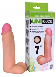 Фаллическая насадка Харнесс UNICOCK 7  - 19 см. - LOVETOY (А-Полимер) - купить с доставкой в Новомосковске
