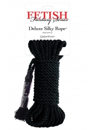 Черная веревка для фиксации Deluxe Silky Rope - 9,75 м. - Pipedream - купить с доставкой в Новомосковске