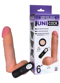 Фаллическая насадка Харнесс UNICOCK 6  с вибрацией - 18 см. - LOVETOY (А-Полимер) - купить с доставкой в Новомосковске
