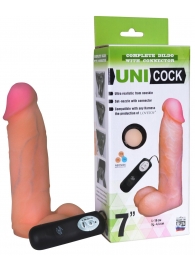 Фаллическая насадка Харнесс UNICOCK 7  с вибрацией - 19 см. - LOVETOY (А-Полимер) - купить с доставкой в Новомосковске