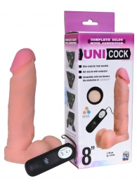 Фаллическая насадка Харнесс UNICOCK 8  с вибрацией - 20 см. - LOVETOY (А-Полимер) - купить с доставкой в Новомосковске