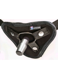 Страпон с 2 насадками и вибрацией UniStrap - 19 и 12 см. - LOVETOY (А-Полимер) - купить с доставкой в Новомосковске