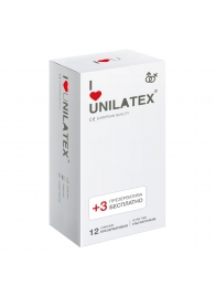 Ультратонкие презервативы Unilatex Ultra Thin - 12 шт. + 3 шт. в подарок - Unilatex - купить с доставкой в Новомосковске