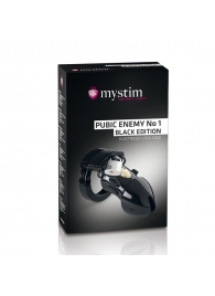 Пояс верности с электростимуляцией Mystim Pubic Enemy No1 Black Edition - MyStim - купить с доставкой в Новомосковске