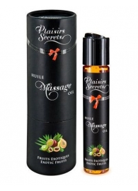 Массажное масло с ароматом экзотических фруктов Huile de Massage Gourmande Fruits Exotiques - 59 мл. - Plaisir Secret - купить с доставкой в Новомосковске