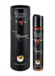 Массажное масло с ароматом крем брюле Huile de Massage Gourmande Creme Brulée - 59 мл. - Plaisir Secret - купить с доставкой в Новомосковске