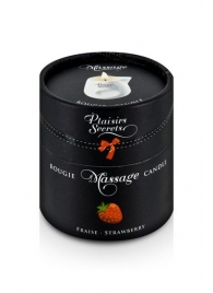 Массажная свеча с ароматом клубники Bougie de Massage Gourmande Fraise - 80 мл. - Plaisir Secret - купить с доставкой в Новомосковске