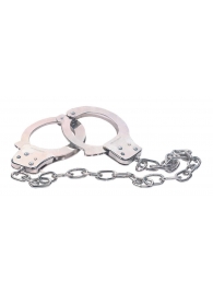Наручники из металла с длинной цепочкой CHROME HANDCUFFS METAL HANDCUFFS W. KEY - NMC - купить с доставкой в Новомосковске