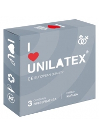 Презервативы с рёбрами Unilatex Ribbed - 3 шт. - Unilatex - купить с доставкой в Новомосковске