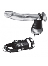 Кольцо на член и мошонку Cock Ring With 2  Ball Stretcher And Optional Weight Ring - BlueLine - в Новомосковске купить с доставкой