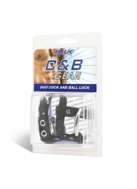 Утяжка на пенис на замочке Duo Cock And Ball Lock - BlueLine - купить с доставкой в Новомосковске