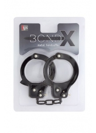 Чёрные наручники из листового металла BONDX METAL CUFFS BLACK - Dream Toys - купить с доставкой в Новомосковске