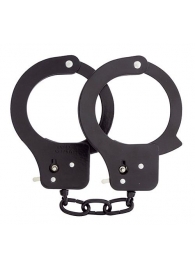 Чёрные наручники из листового металла BONDX METAL CUFFS BLACK - Dream Toys - купить с доставкой в Новомосковске