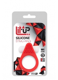 Красное эрекционное кольцо LIT-UP SILICONE STIMU RING 1 RED - Dream Toys - в Новомосковске купить с доставкой