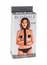 Ошейник с длинной лентой и наручниками Strap Bondage Kit One Size - Lola Games - купить с доставкой в Новомосковске