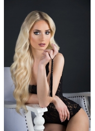 Чёрная мини-плеть из резины Rubber Mini Whip - 22 см. - Blush Novelties - купить с доставкой в Новомосковске