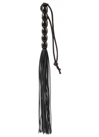 Чёрная мини-плеть из резины Rubber Mini Whip - 22 см. - Blush Novelties - купить с доставкой в Новомосковске