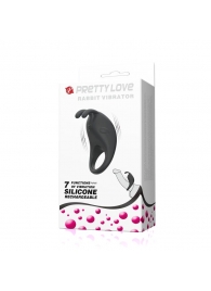 Чёрное эрекционное кольцо с вибрацией Rabbit Vibrator - Baile - в Новомосковске купить с доставкой