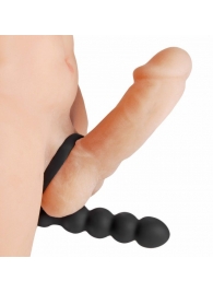 Насадка для двойного проникновения Double Fun Cock Ring with Double Penetration Vibe - XR Brands - в Новомосковске купить с доставкой