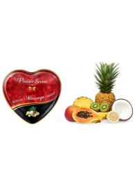 Массажная свеча с ароматом экзотических фруктов Bougie Massage Candle - 35 мл. - Plaisir Secret - купить с доставкой в Новомосковске