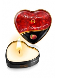 Массажная свеча с ароматом персика Bougie Massage Candle - 35 мл. - Plaisir Secret - купить с доставкой в Новомосковске