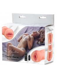 Двусторонний мастурбатор с вибропулей Satisfaction Lucky charm - Lola Games - в Новомосковске купить с доставкой