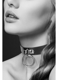 Узенький ошейник из полиуретана с кольцом - Bijoux Pour Toi - купить с доставкой в Новомосковске