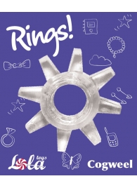 Прозрачное эрекционное кольцо Rings Cogweel - Lola Games - в Новомосковске купить с доставкой