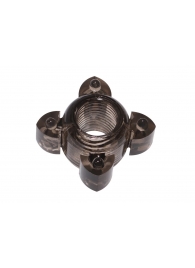Чёрное эрекционное кольцо Rings Screw - Lola Games - в Новомосковске купить с доставкой