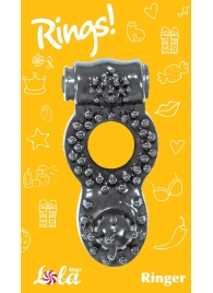 Чёрное эрекционное кольцо Rings Ringer - Lola Games - в Новомосковске купить с доставкой