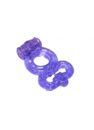 Фиолетовое эрекционное кольцо Rings Treadle с подхватом - Lola Games - в Новомосковске купить с доставкой