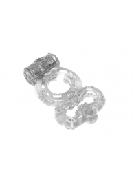 Прозрачное эрекционное кольцо Rings Treadle с подхватом - Lola Games - в Новомосковске купить с доставкой