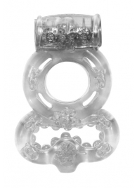Прозрачное эрекционное кольцо Rings Treadle с подхватом - Lola Games - в Новомосковске купить с доставкой
