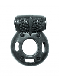 Черное эрекционное кольцо с вибрацией Rings Axle-pin - Lola Games - в Новомосковске купить с доставкой